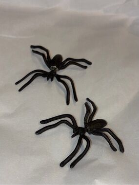 Black Spider Drop Earrings - Novelty Women's Earrings
